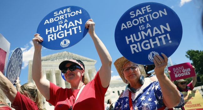 Reproductive Rights Advocates Protest At The Supreme Court On Second Anniversary Of Dobbs Decision