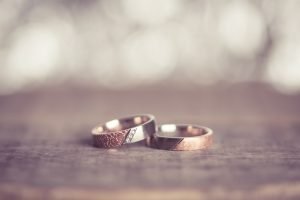 Pair of wedding band rings