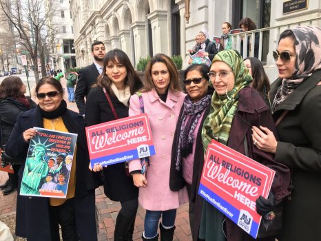 Rally protesting the Muslim Ban