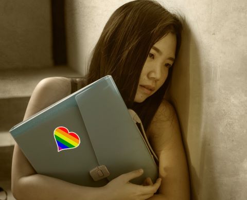 Sad LGBTQ+ student