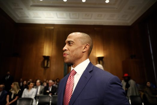 Senate Hearing Examines Eric Scott Turner To Be HUD Secretary WASHINGTON, DC - JANUARY 16: U.S. President-elect Donald Trump's nominee to be Secretary of Housing and Urban Development Eric Scott Turner arrives to testify at his Senate Banking, Housing, and Urban Affairs confirmation hearing at the Dirksen Senate Office Building on January 16, 2025 in Washington, DC. Turner, a former NFL player, served in the Texas House of Representatives and ran the White House Opportunity and Revitalization Council during Trump’s first term. (Photo by Kevin Dietsch/Getty Images)